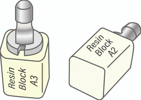 レジンブロック レジンブロック 歯科,レジンブロック,cad/cam,冠,インレー,クラウン,修復,補綴,むし歯,治療のイラスト素材