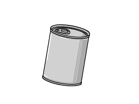 食品缶2 缶詰,缶入り,カン,金属,密封,保存食,食用,保存,貯蔵,備えるのイラスト素材