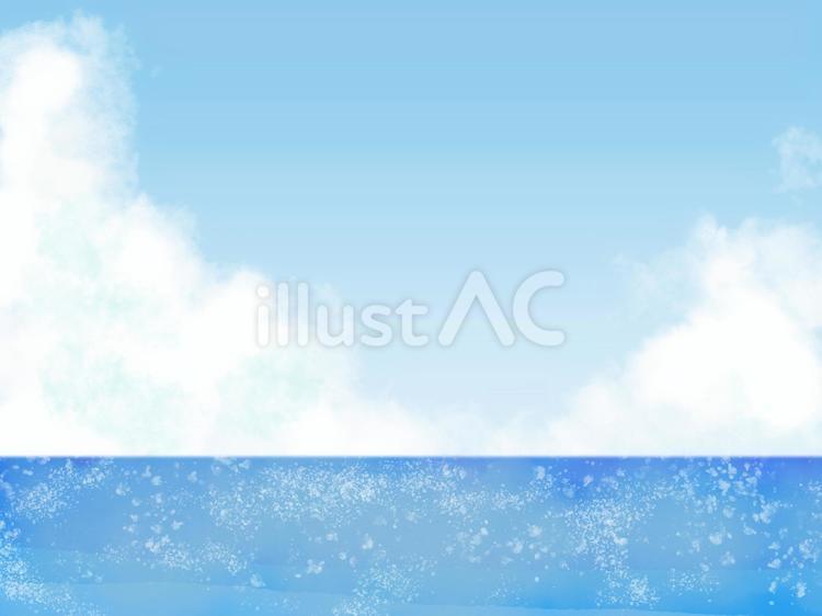 海と青空 海,水平線,青空のイラスト素材