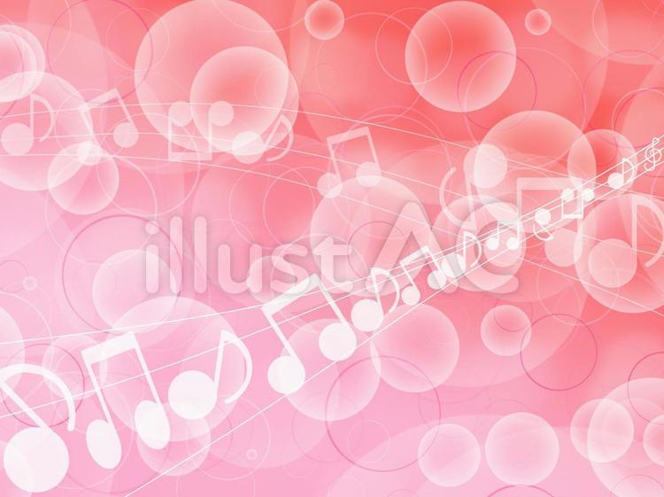 音符　背景2 春,音符,キラキラのイラスト素材