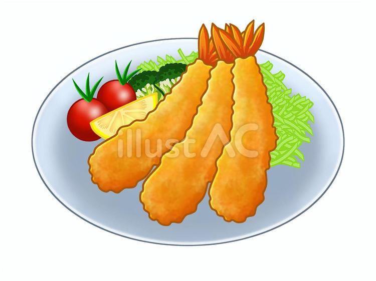 エビフライ エビフライ,海老,揚げ物のイラスト素材