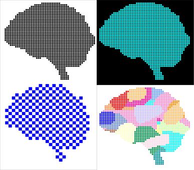脳のドットと格子のシルエット 脳,ドット,格子,シルエット,人工知能,サイバーイメージ,格子模様,ai,ベクター,知識のイラスト素材