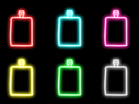 ネオンの栄養ドリンク 栄養ドリンク,飲み物,パウチ,ゼリー,栄養補給,手描き,ネオン,ライト,光,灯のイラスト素材