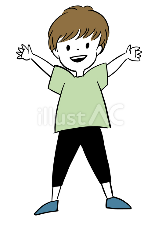 笑顔の男の子 子ども,男の子,息子のイラスト素材