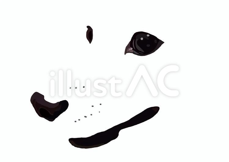 犬　顔　パーツ 犬,顔,目のイラスト素材