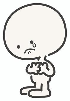 涙を流すシンプルな人物 涙を流すシンプルな人物 涙,泣く,ショック,落ち込む,シンプル,人物,動作,かわいい,イラスト,素材のイラスト素材