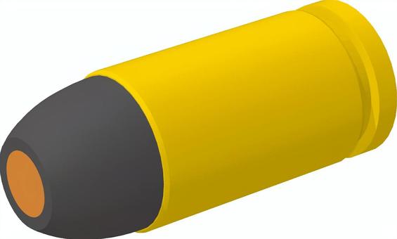 ソフトポイント弾 ミリタリー,弾,弾丸,銃弾,ソフトポイント弾,薬莢,兵器,黄色,蛍光色,3dcgのイラスト素材