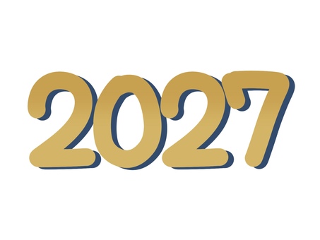 2027の文字2 2027,2027年,年賀状,手書き,手描き,年賀,正月,お正月,年賀はがき,かわいいのイラスト素材