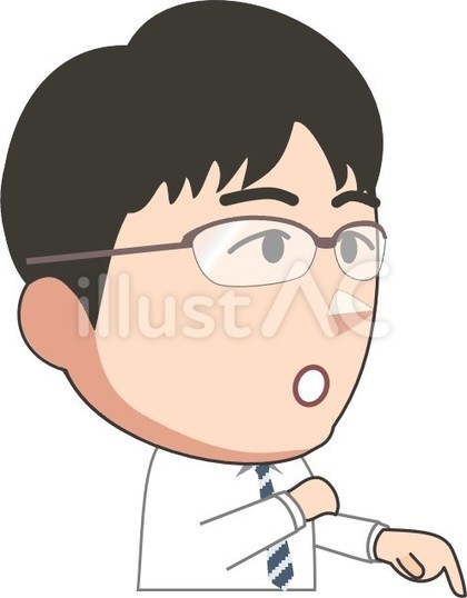 下を指差す
