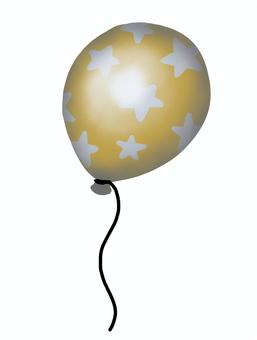 Illustration, balloon, gold, silver, 