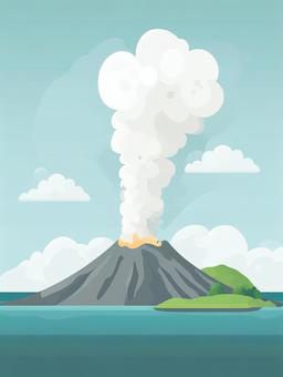 噴煙を上げる活火山5