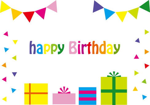 Birthday birthday card 1, birthday, garland, birthday, JPG, PNG and AI