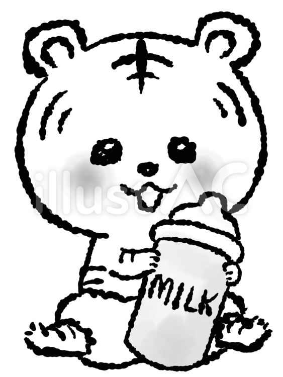 かわいいトラの赤ちゃん 虎,寅,寅年のイラスト素材