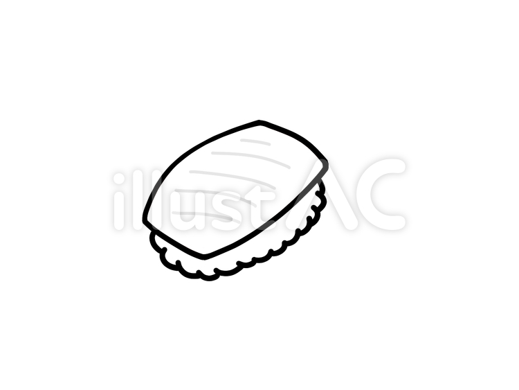 ゆるかわPOPなお寿司　いか お寿司,寿司,イカのイラスト素材