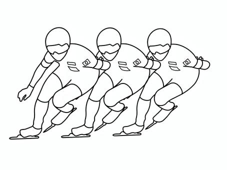 パシュート パシュート,スピードスケート,種目,競技,ウインタースポーツ,運動,冬季,冬,人,人物のイラスト素材