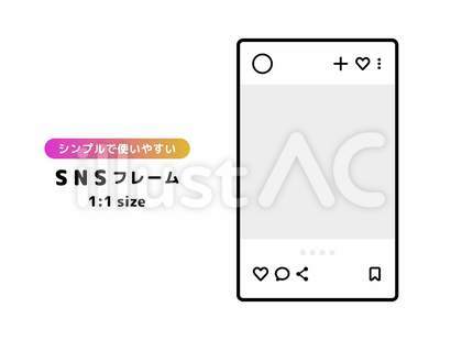 SNS風のフレーム(パネル用)とアイコン