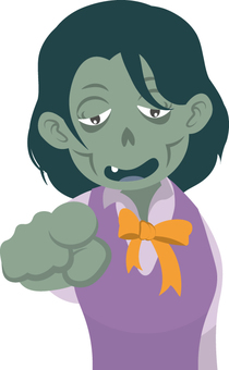 ゾンビ会社員 ゾンビ,アンデッド,死体,会社員,女性のイラスト素材