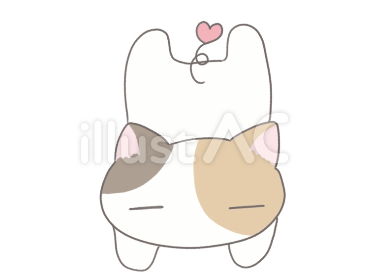 うつ伏せに寝転ぶ三毛猫 猫,うつ伏せ,三毛猫のイラスト素材