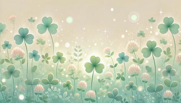 きらきら光るクローバーの背景