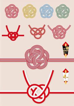 Mizuhiki, JPG, PNG and AI Mizuhiki, new year's card, illustration, template, JPG, PNG and AI