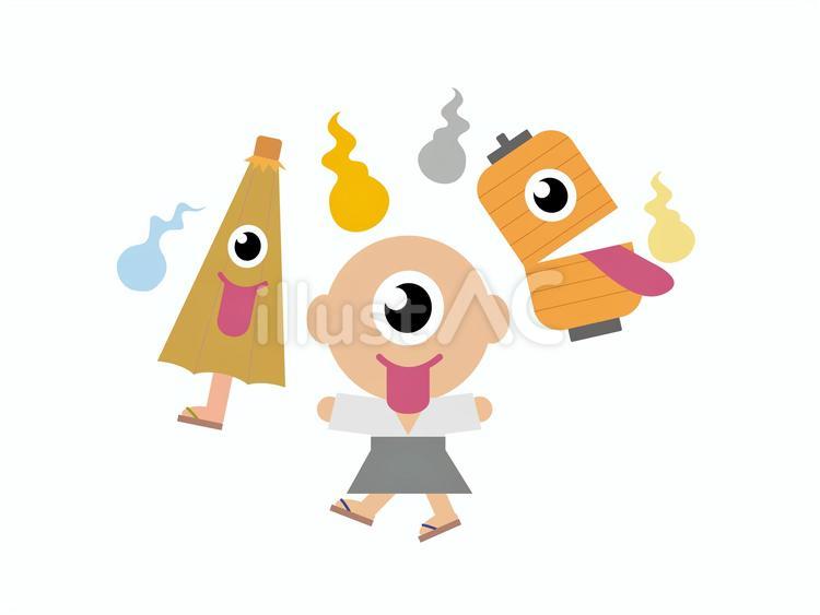 日本の妖怪２ 妖怪,魔物,昔話のイラスト素材