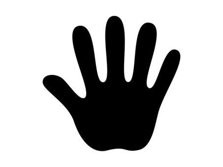 手の平アイコン/シルエット 手の平,アイコン,シルエット,モノクロ,シンプル,ベクター,手,影絵,ハンドサイン,てのひらのイラスト素材