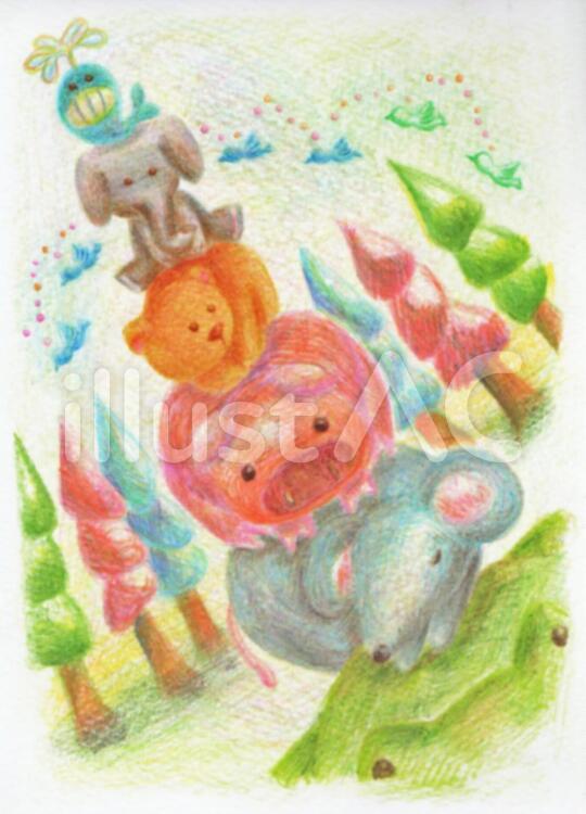 おおきくちいさく サイズ,大小,逆転のイラスト素材