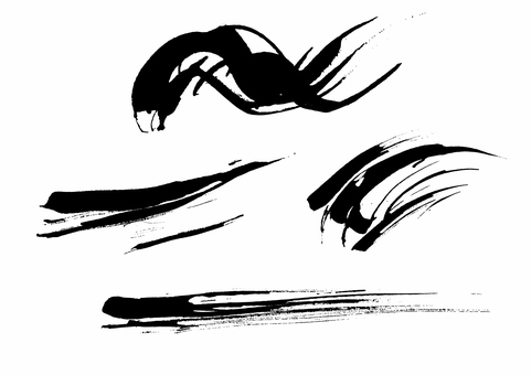Illustration, fırça dokunuşu, eğri, dalgalı çizgi, 