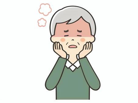 熱中症のおじいさん