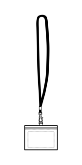 Illustration, pass case, entry card, employee id card, 