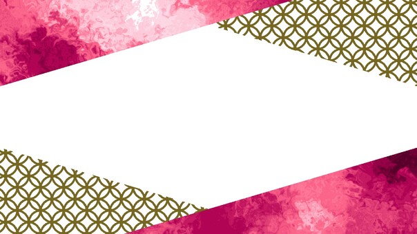 マーブルマゼンタと七宝柄の斜めフレーム マーブル,動画フレーム,youtube,和柄,七宝,マゼンタ,ピンク,フレーム,背景,抽象のイラスト素材