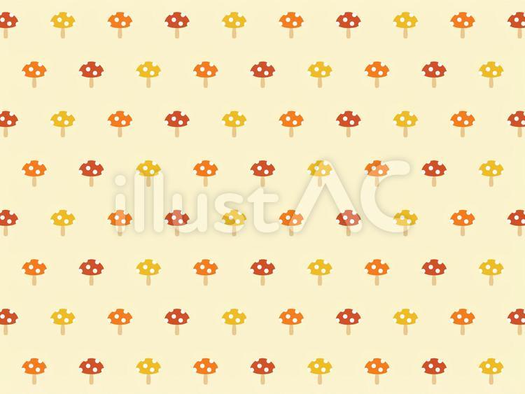 秋　きのこ　パターン 秋,きのこ,パターンのイラスト素材