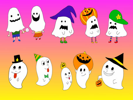 Halloween part 2, hand drawn, halloween, ghost, JPG and AI