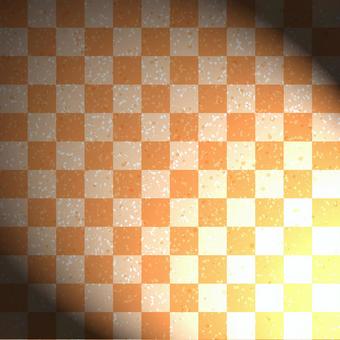 チェック暗い チェック,四角,並ぶ,ラメ,キラキラ,組合せ,オレンジ,背景,暗いのイラスト素材