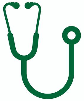 聴診器のアイコン 緑 聴診器,診察,診断,病院,医療,問診,医者,健康,治療,診療所のイラスト素材