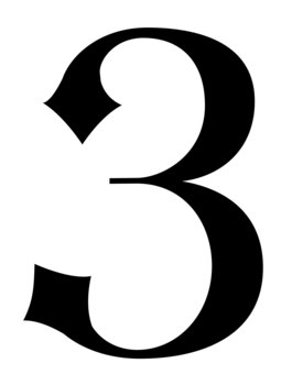 3 3 3,数字,文字,アイコン,番号のイラスト素材