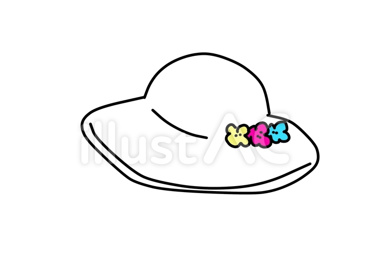 帽子 帽子,白い帽子,夏のイラスト素材