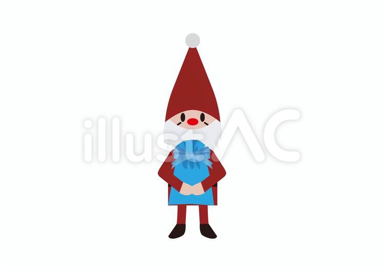 プレゼントを抱えたサンタクロース サンタ,サンタクロース,クリスマスのイラスト素材