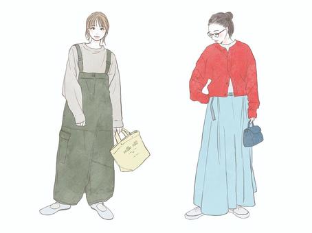 Casual fashion style, JPG, PNG and AI Casual fashion style, people, female, grown up, JPG, PNG and AI