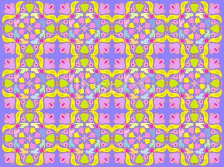 鳥と木(パープル) 花柄,幾何学,模様のイラスト素材