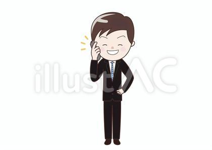 スマホで電話をしているビジネスマン