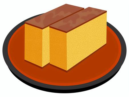 カステラ カステラ,和菓子,焼き菓子,ポルトガル,カスティーリャ王国,スポンジケーキ,贈答品,和菓子屋,お菓子,甘味のイラスト素材