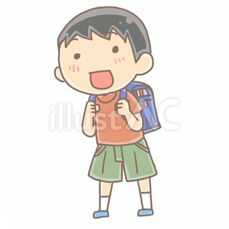 小学生男子 小学生,男子,ランドセルのイラスト素材