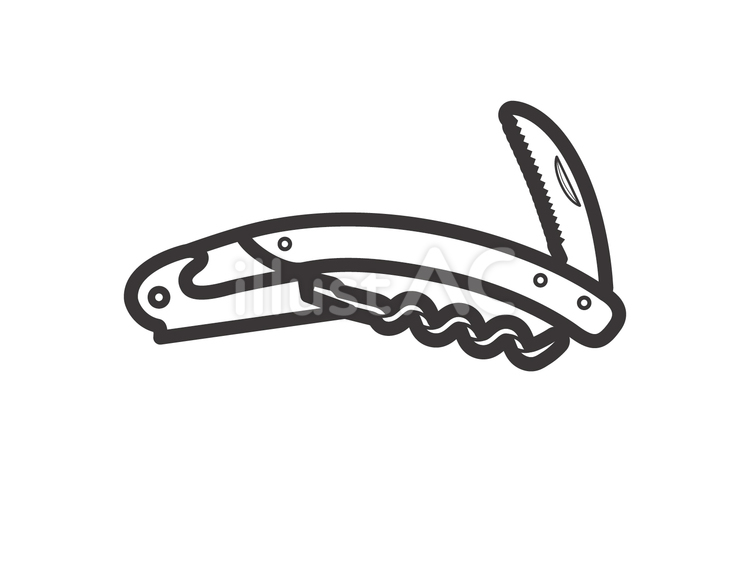 ソムリエナイフ06 ソムリエナイフ,ワインオープナー,ワインのイラスト素材