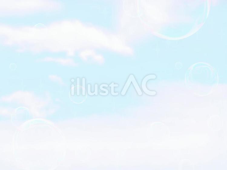 青空としゃぼん玉 背景,壁紙,動画背景のイラスト素材