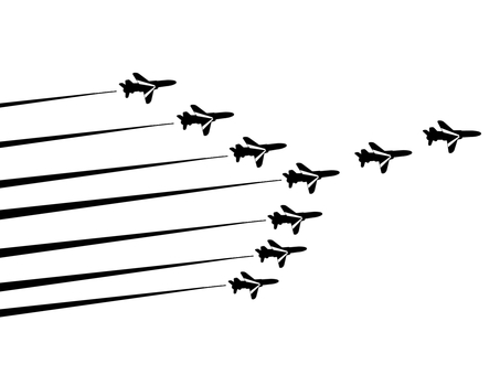 航空ショー 航空ショー,航空祭,イベント,行事,催事,大会,乗り物,戦闘機,ジェット機,飛行機のイラスト素材