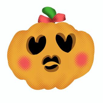 キスしたいかぼちゃ かぼちゃ,カボチャ,南瓜,ハロウィーン,ハロウィン,かわいい,リボン,アイコン,ワンポイント,キスのイラスト素材