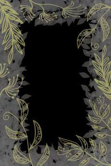 Leaf motif pattern black background, leaf, simple, background, JPG