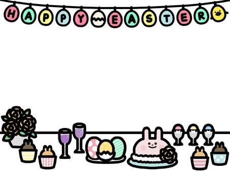 Easter party (frame ①), , JPG and PNG