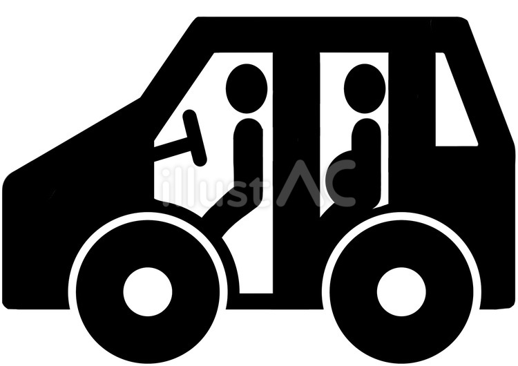 後部座席に妊婦のいる車 ピクトグラム,妊婦,車のイラスト素材